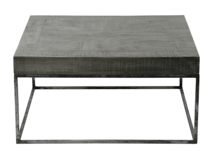 Table basse grise bois massif 80 cm Chicyla SVWK38303