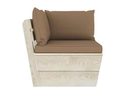 Canapé palette à 2 places de jardin avec coussins Bois d'épicéa