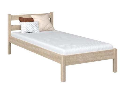 Lit simple en chêne N01 Chêne Blanchi 80x180 NEQT50295