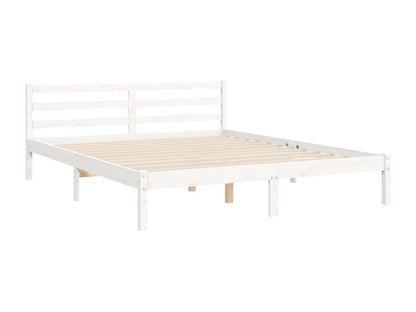 Cadre de lit avec tête de lit blanc Laviecasa Size bois massif IXSH29827