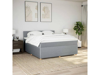 Sommier à Chicyla de lit avec matelas Gris clair 180x200cm Tissu QBQR27212