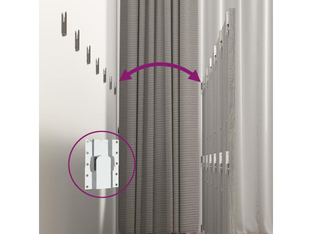 Tête de lit murale Chicyla gris 240x1,5x80 cm Bois d'ingénierie MGVK32711