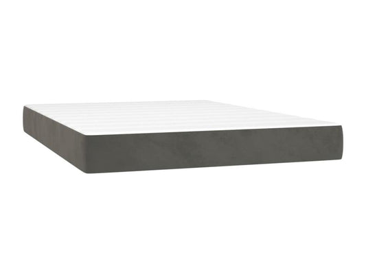 Sommier à Chicyla de lit et matelas Gris foncé 140x200cm Velours WWAK55165