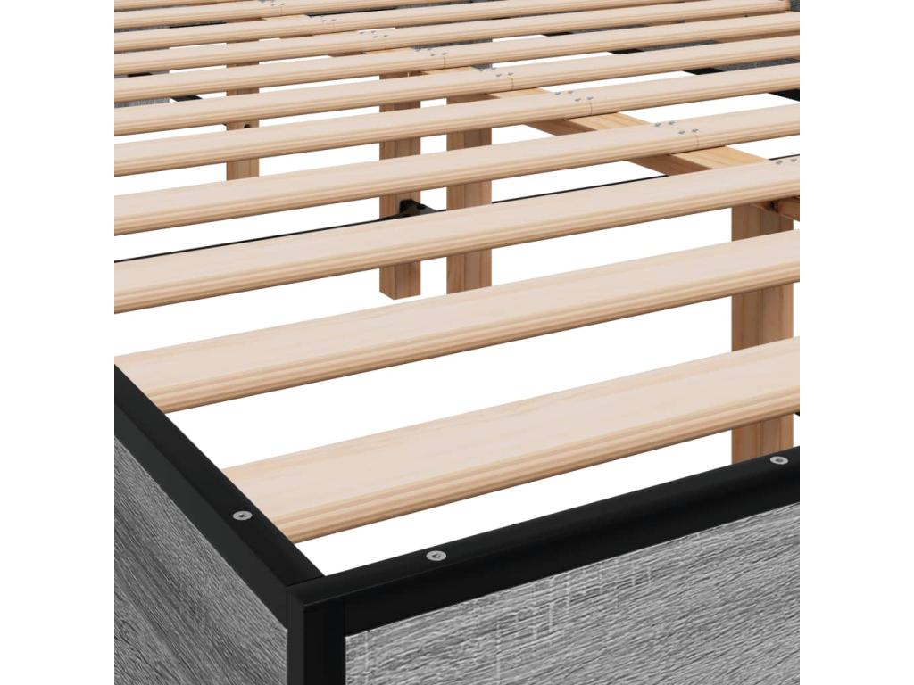 Cadre de lit sans matelas Chicyla gris 120x190 cm DJJD88031