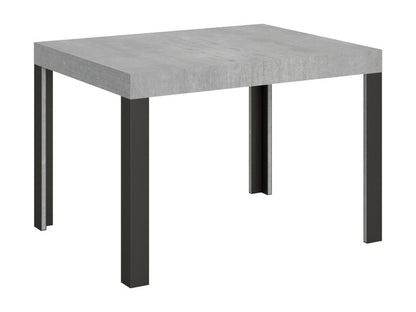 Table extensible 80x120/204 cm Chicyla Gris Béton cadre Anthracite SPPB91187