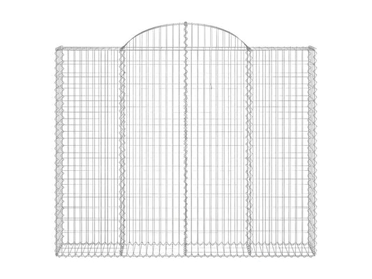 Panier de gabions arqué 200x30x160/180 cm Fer galvanisé OPWB86695