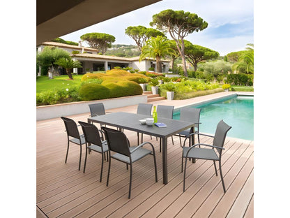 Table rectangulaire fixe Chicyla 8 p- graphite Chicyla FGDU41811