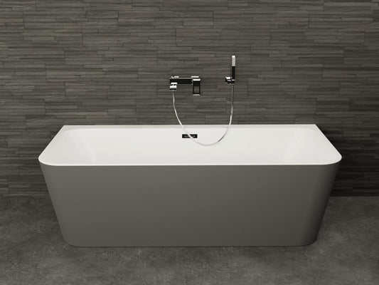 Baignoire semi-îlot Murale Chicyla 160 Grise 160x75cm par Chicyla GLSM65626