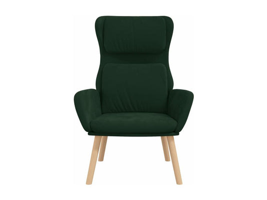 Fauteuil de relaxation Vert foncé Velours QNIT41815