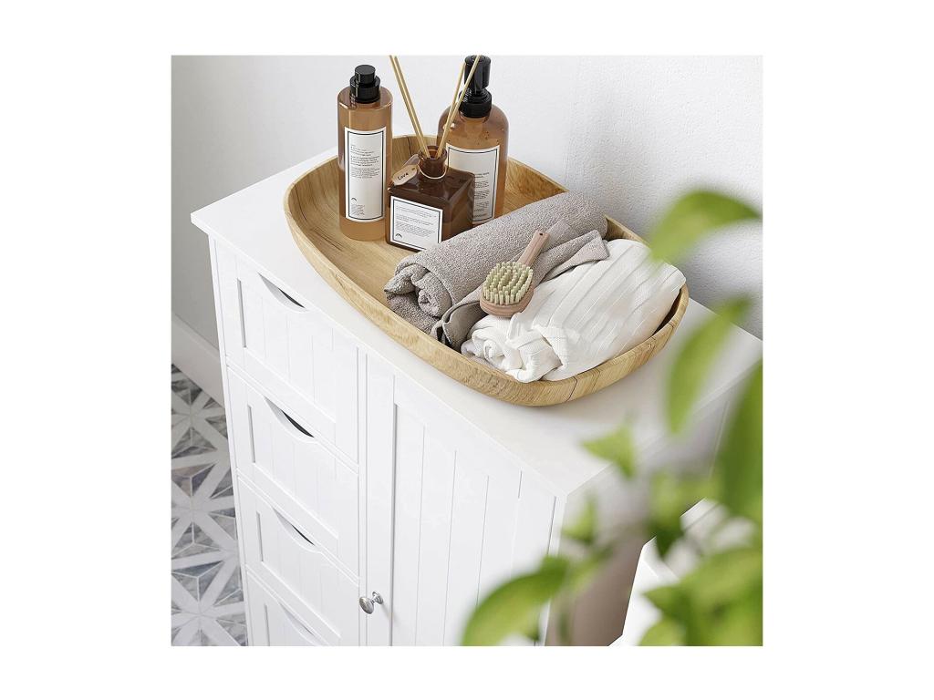 Meuble de salle de bain 1 Porte 4 Tiroirs - L55 cm KQGV97673