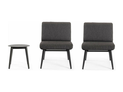 Salon de jardin en aluminium et coussins toile set de 3 - ST Meublori