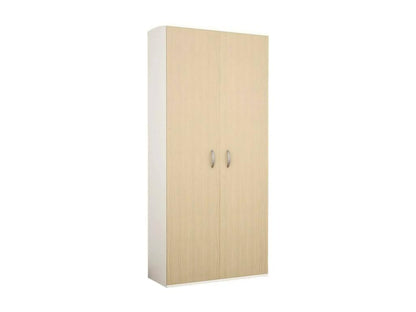 Garde-robe 2 portes Chicyla Meubles de chambre Dressing avec portes Armoire Made in Italy 80x52h170 cm Blanc et gris AKSL61767