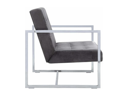 Canapé 2 places avec accoudoirs Gris foncé Chicyla et velours OTOI30453