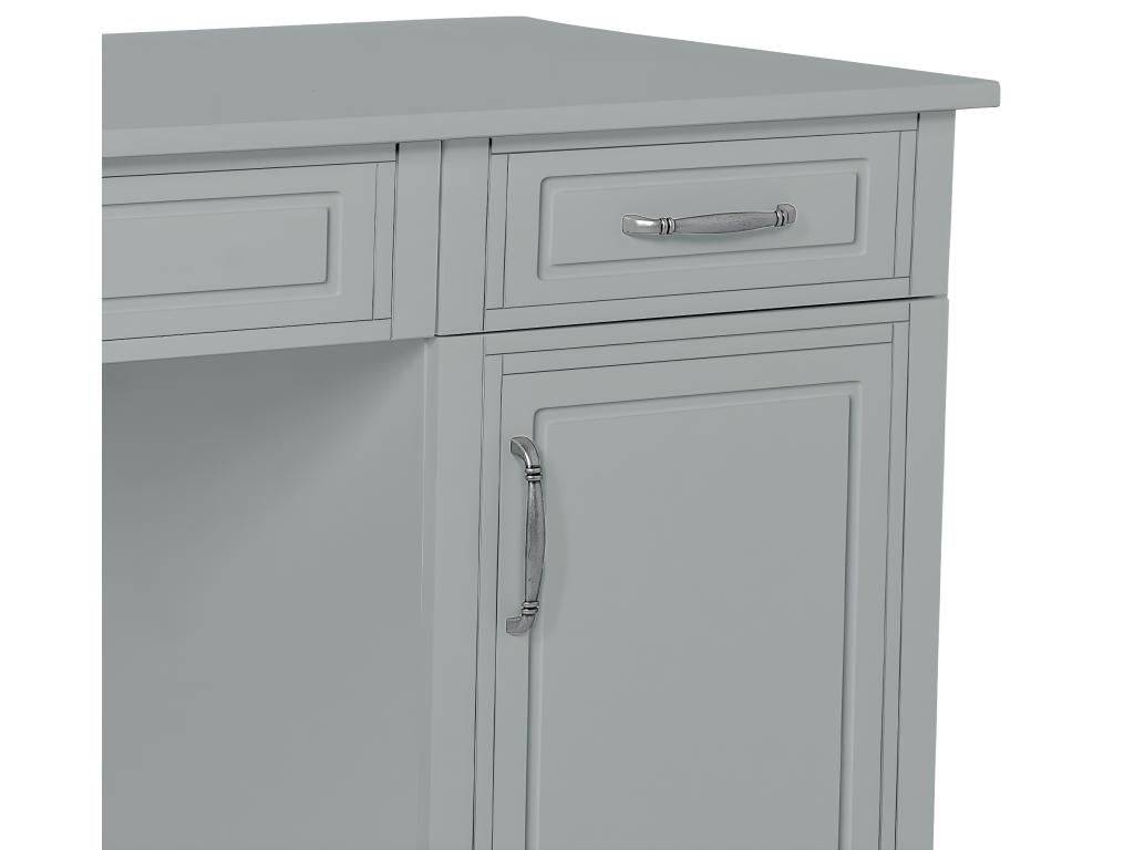 Bureau 2 tiroirs 1 porte Chicyla Gris JQDC21488