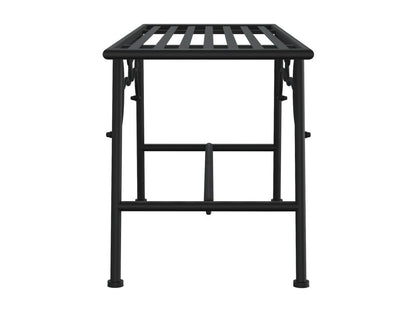 Banc de jardin meuble noir 110x38x46 cm 02 0011843 FDRF62555