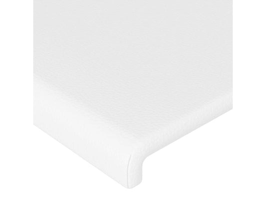 Tête de lit à LED Blanc 180x5x118/128 cm Similicuir MVYF94863