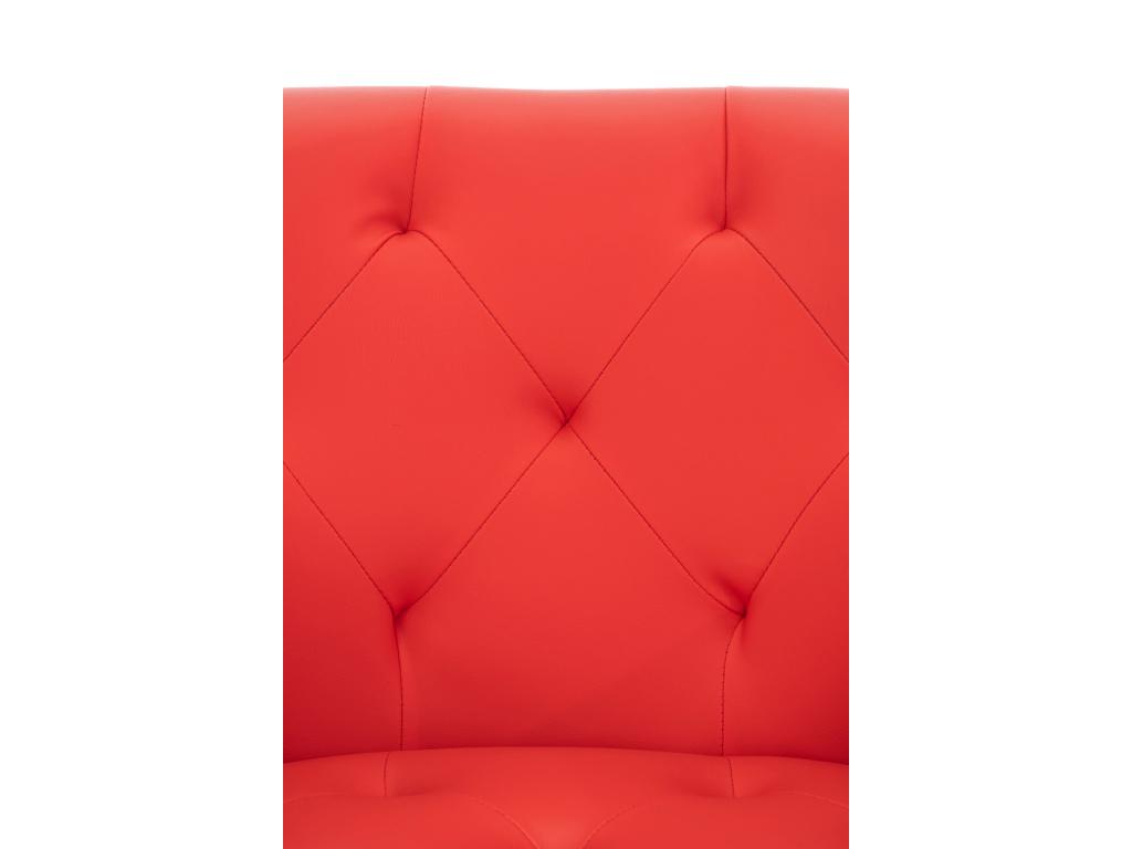 chaises avec accoudoirs - Similicuir / Métal - Rouge - Chicyla MNCL72241