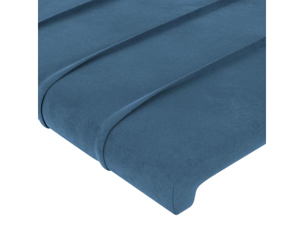 Têtes de lit 2 pcs Bleu foncé 100x5x78/88 cm Velours ZFSR07476