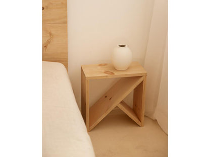 Ensemble tête de lit et tables en bois ton marron 160x80cm - Chicyla DIVM65055