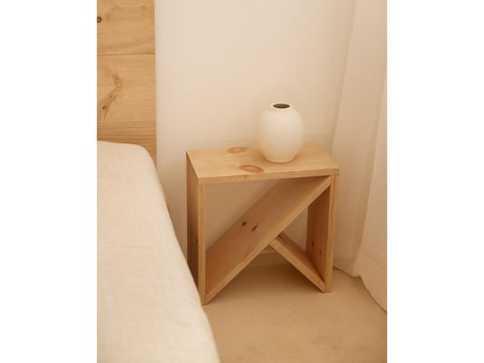 Ensemble tête de lit et tables en bois ton marron 160x80cm - Chicyla DIVM65055