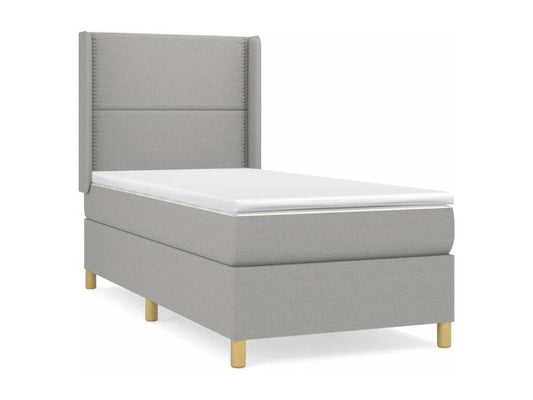 Sommier à Chicyla de lit avec matelas Gris clair 80x200 Tissu SPXK83402