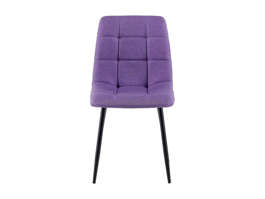 Lot de 4 chaise salle à manger - Tissu / Métal noir mat - Violet - Chicyla CJWT25513
