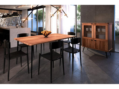 Chicyla - Table en cœur de hêtre huilé naturel 100x120 XGVM54621