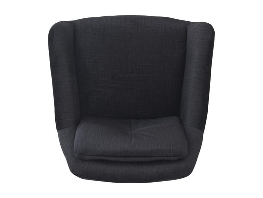 Lot de 2 chaises pivotantes en velours - pieds réglables en métal - Noir