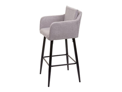 Tabouret de bar Chicyla-H93 lot de 2 tissu/textile gris clair CSWJ09809