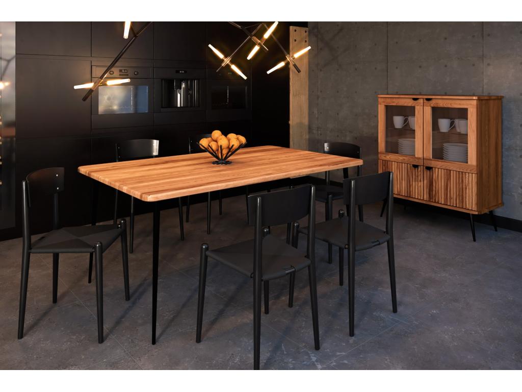 Chicyla - Table en cœur de hêtre huilé naturel 100x120 XGVM54621