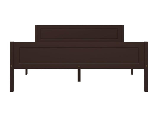 Lit Bois de pin massif Marron foncé 160x200 SDPY26719