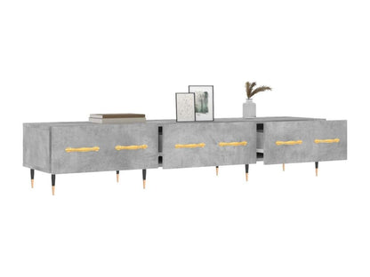 Meuble TV gris béton 150x36x30 cm bois d'ingénierie VIQV52902