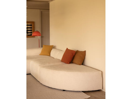 Canapé d'angle gauche 5/6 places 3 modules en blanc GVLY99732