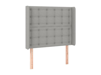 Tête de lit à LED Gris clair 103x16x118/128 cm Tissu FEWH28272
