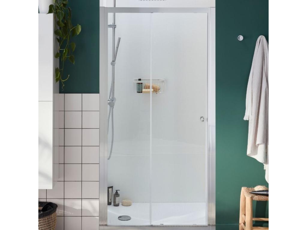 Paroi douche Chicyla Serenity 120 cm porte coulissante réversible install- Niche AIIF81356