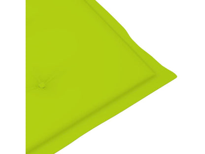 Chaises de jardin 4 pièces avec coussins vert vif Bois de teck ZRCE71197