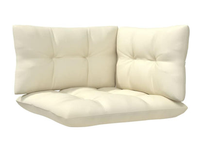 Salon de jardin 13 pièces avec coussins crème bois de pin JUGZ02332