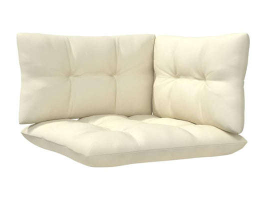 Salon de jardin 13 pièces avec coussins crème bois de pin JUGZ02332