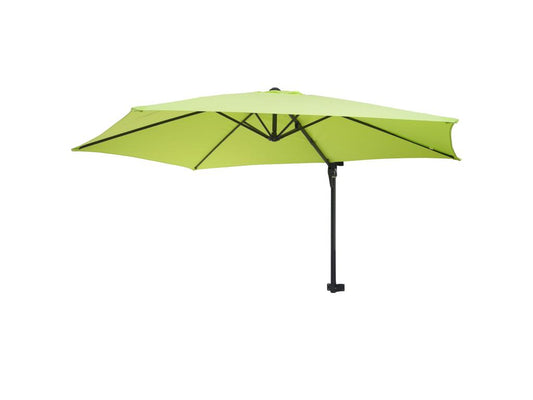 Parasol mural Meublori parasol déporté pour le balcon 3m inclinable - vert Meublori