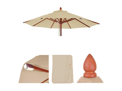 Toile de rechange pour parasol Chicyla-C57 3m crème VMAS23841