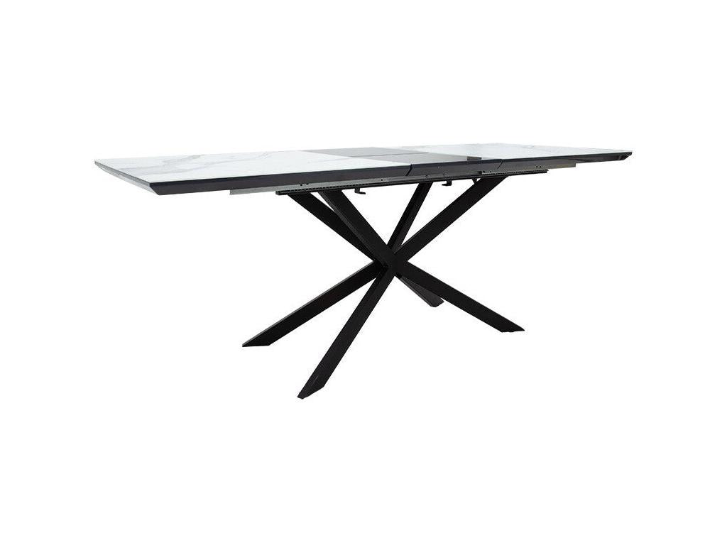 Table à manger extensible Laviecasa MDF marbre gris-noir160-200x80x77 cm RGCI35009