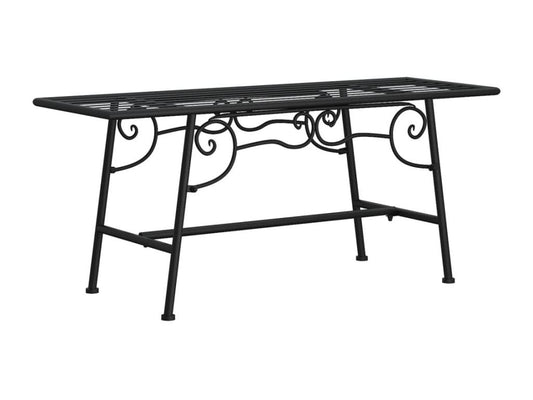 Banc de jardin meuble noir 110x38x46 cm 02 0011843 FDRF62555
