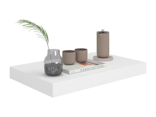 Étagères murales flottantes 2 pcs Blanc 40x23x3.8 MDF QNSB81886