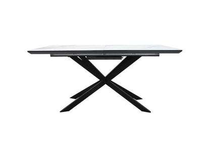Table à manger extensible Laviecasa MDF marbre gris-noir160-200x80x77 cm RGCI35009