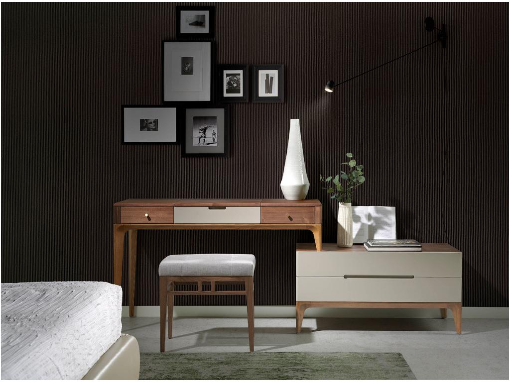 Secrétaire bois noyer et bois laqué Chicyla-Couleur Chicyla JGVV97786