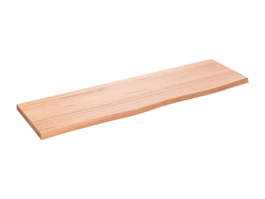 Etagère murale marron clair 100x30x2cm bois chêne massif traité NHEM62353