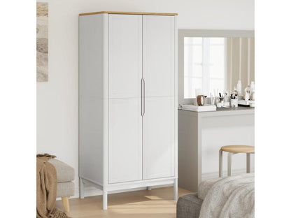 Garde-robe FLORO blanc 77x53x171 cm bois massif de pin KQVT63948