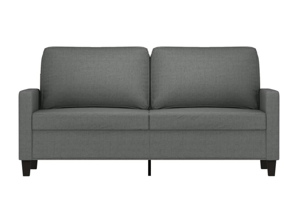 Canapé à 2 places Gris foncé 140 cm Tissu FYPY66056