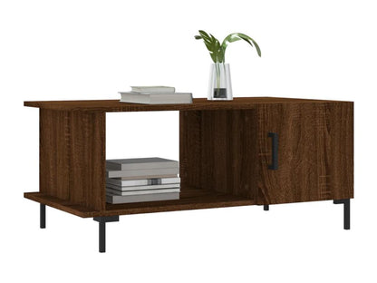 Table basse chêne marron 90x50x40 cm bois d'ingénierie YXWC82150