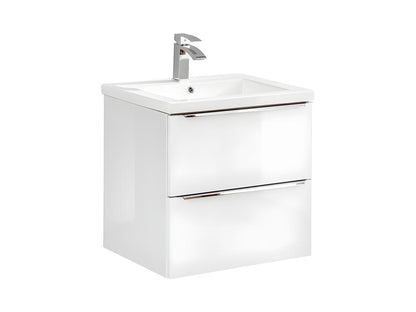Ensemble meuble simple vasque encastrée 60cm et colonne Chicyla Blanc MUZJ36145